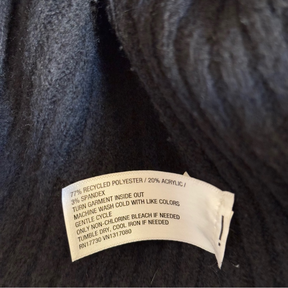 AVA & VIV Tie Front Rib Knit Black Cozy Sweater Cardigan Women’s Size 1X - Picture 5 of 8